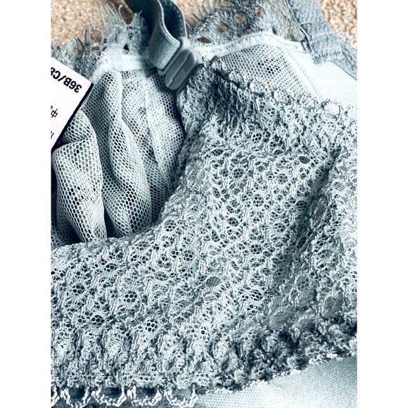 Victoria Secret Teal Lace Underwire Bra Women's Size 36B - Picture 3 of 7